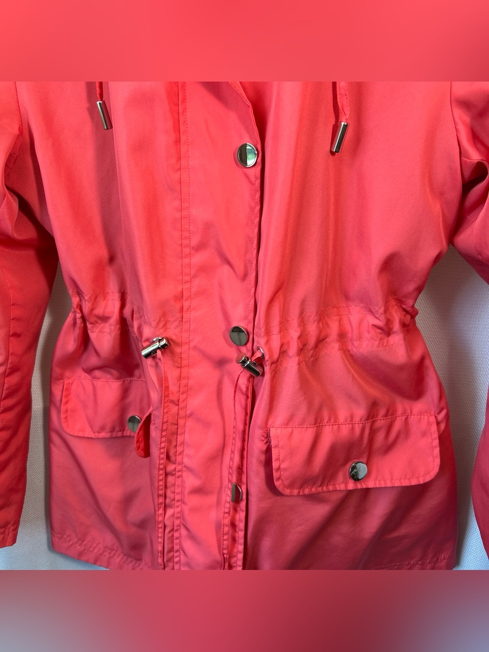 breckenridge Coral Pink Utility Anorak Jacket - Picture 3 of 8